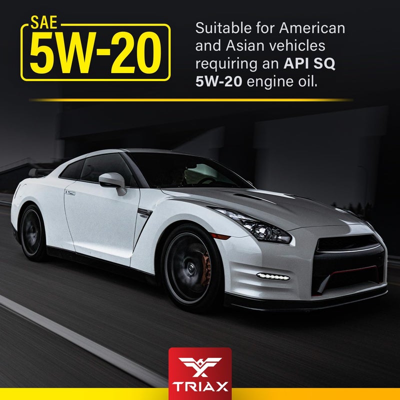 TRIAX Synergy SRT 5W-20 - Full Synthetic, Friction Modified Engine Oil - 20K Miles, API SP Licensed, 3x Wear Protection - Nano Boron and Moly Friction Modified (1 Quart) - Image 5